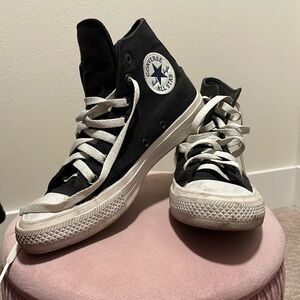 Black high top converse size 7